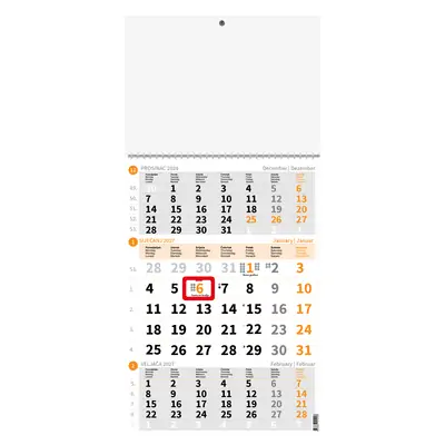 Kalendar zidni 3-djelni poslovni narančasti 2024 EOL Kalendar zidni 3-djelni poslovni narančasti 2024 EOL