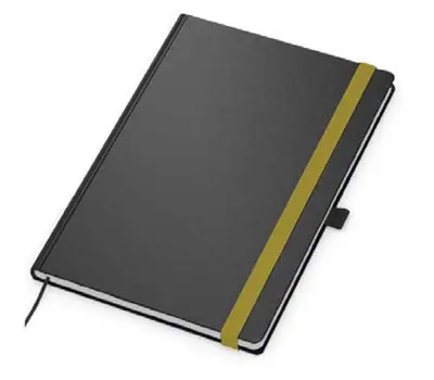 Notes A5 Pantera črn z rumeno gumico