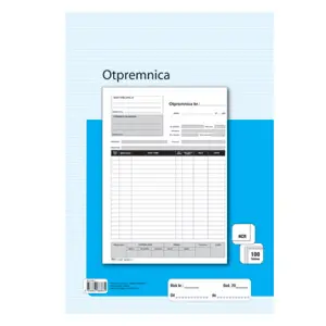 TI.I-23a/ncr Otpremnica A4 blok od 100 listova TI.I-23a/ncr Otpremnica A4 blok od 100 listova