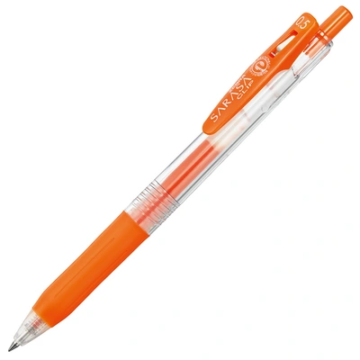 Roler 0,5 Zebra Sarasa clip rdeče oranžen izpis Roler 0,5 Zebra Sarasa clip rdeče oranžen izpis