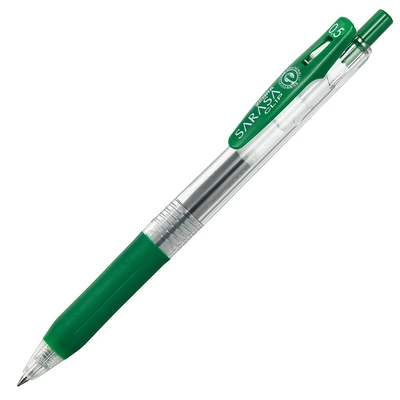 Roler 0,5 Zebra Sarasa clip viridiansko zelen izpis Roler 0,5 Zebra Sarasa clip viridiansko zelen izpis