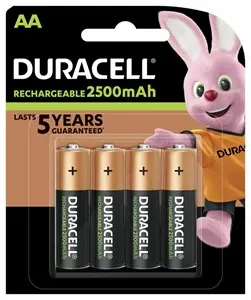 Baterija DURACELL polnilna AA 2500mAh 4/1 Baterija DURACELL polnilna AA 2500mAh 4/1