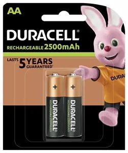Baterija DURACELL polnilna AA 2500mAh 2/1