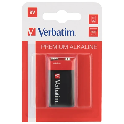 Baterija VERBATIM 49924 6LR61 9V Alkalne Baterija VERBATIM 49924 6LR61 9V Alkalne