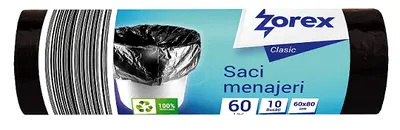 Vrečke za smeti 60L 60x80cm 10/1 LDPE Zorex Clasic Vrečke za smeti 60L 60x80cm 10/1 LDPE Zorex Clasic