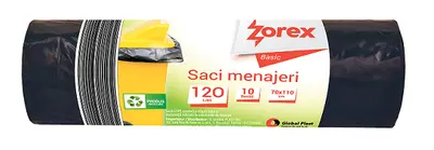 Vrečke za smeti 120L 70x110cm 10/1 LDPE Zorex Basic Vrečke za smeti 120L 70x110cm 10/1 LDPE Zorex Basic