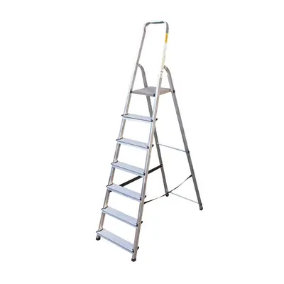 Lestev gospodinjska zložljiva 7 stopnic aluminij