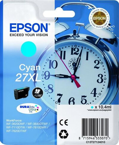 Črnilo EPSON T27124010 Cyan original Črnilo EPSON T27124010 Cyan original