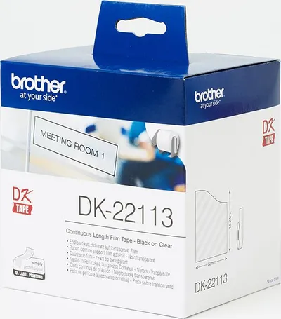 Trak BROTHER DK22113 prozoren film papirni trak 62mm dolžina 15.24m Trak BROTHER DK22113 prozoren film papirni trak 62mm dolžina 15.24m