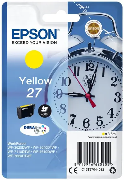 Črnilo EPSON T27044010 Yellow 27 - DURABrite Ultra original Črnilo EPSON T27044010 Yellow 27 - DURABrite Ultra original