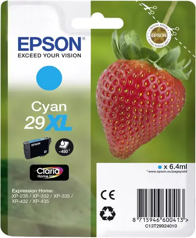 Črnilo EPSON T29924010 29XL Cyan original Črnilo EPSON T29924010 29XL Cyan original