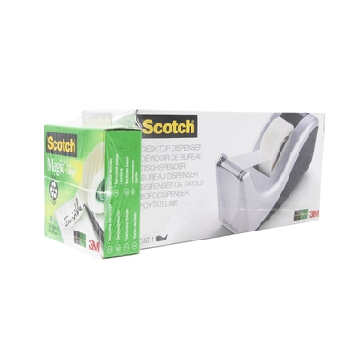 Stojalo za selotejp 19/33 Scotch C60 srebrni + selotejp 19mmx33m Stojalo za selotejp 19/33 Scotch C60 srebrni + selotejp 19mmx33m