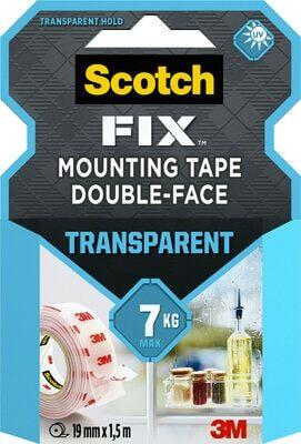 Lepilni trak Scotch 3M Transparent Mounting 19mm x 1,5m Lepilni trak Scotch 3M Transparent Mounting 19mm x 1,5m