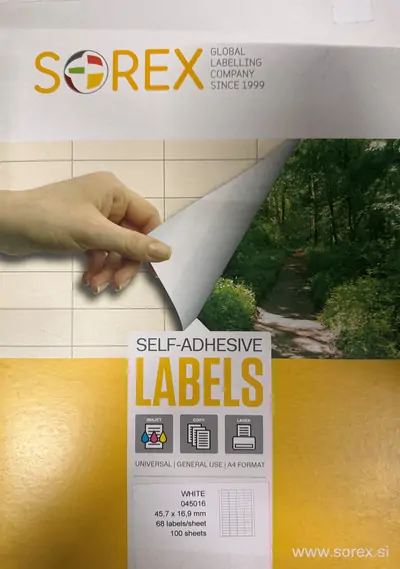 Etiketa laser/inkjet/copy  45,7x16,9 Sorex 100/1
