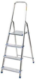 Lestev gospodinjska zložljiva 4 stopnice aluminij