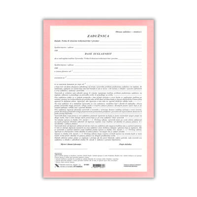 TI.I-638/Z-€ Zadužnica u € TI.I-638/Z-€ Zadužnica u €