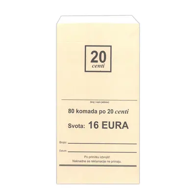 Vrečka za kovance 20 centov 100/1 Vrečka za kovance 20 centov 100/1