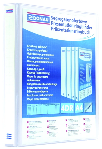 Mapa kataloška predstavitvena A4 4-D rinčna fi 40mm, hrbet 63mm Donau Mapa kataloška predstavitvena A4 4-D rinčna fi 40mm, hrbet 63mm Donau