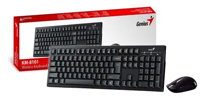 Tipkovnica GENIUS Smart KM-8101 Wireless (tipkovnica+miš) USB - crna Tipkovnica GENIUS Smart KM-8101 Wireless (tipkovnica+miš) USB - crna
