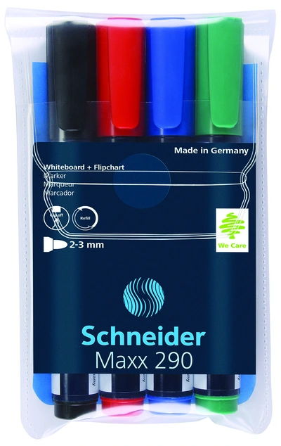 Marker za belo tablo in flipchart 2-3mm Schneider Maxx 290 4/1 Marker za belo tablo in flipchart 2-3mm Schneider Maxx 290 4/1