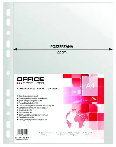 Mapa vložna pvc A4 90mic 50/1 orange peel antistatik Mapa vložna pvc A4 90mic 50/1 orange peel antistatik