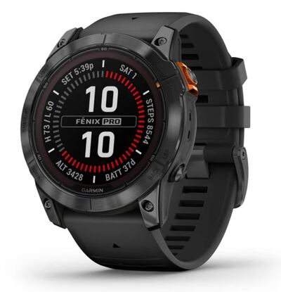 Pametna ura GARMIN Fenix 7X Pro Solar Temno siva s črnim pasom - 010-02778-01