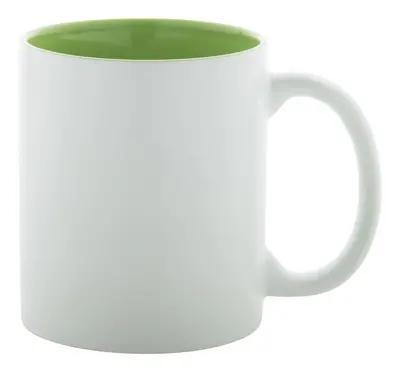 Šalica keramička 350ml Ravery bijela izvana, zelena iznutra Šalica keramička 350ml Ravery bijela izvana, zelena iznutra