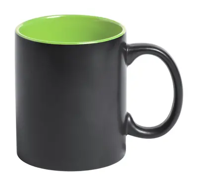 Šalica keramička 350ml Bafy crno/zelena Šalica keramička 350ml Bafy crno/zelena