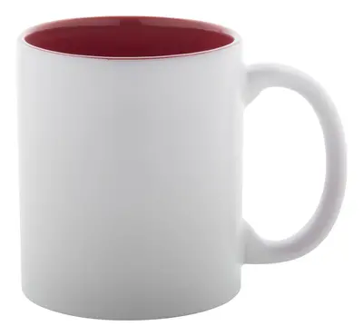 Šalica keramička 350ml Revery bijela izvana, crvena iznutra Šalica keramička 350ml Revery bijela izvana, crvena iznutra