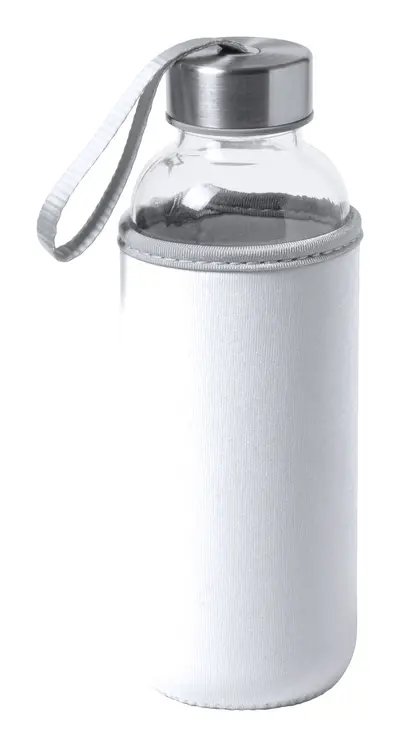 Steklenica za vodo 420ml Dokath s srajčko iz belega neoprena Steklenica za vodo 420ml Dokath s srajčko iz belega neoprena