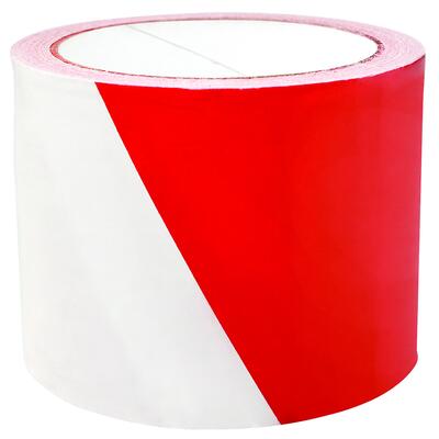 Trak za označevanje 75mmx100m belo-rdeč Office products
