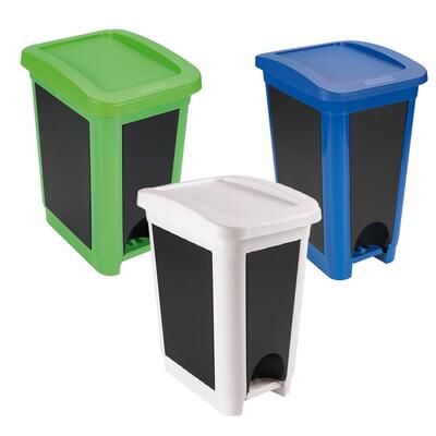 Koš za odpadke s pedalom pvc 30l oglat, sort Koš za odpadke s pedalom pvc 30l oglat, sort