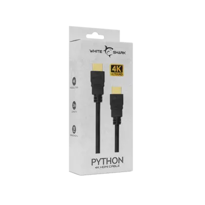 Kabel HDMI tip A-M<=>HDMI tip A-M 2m 4K 60Hz z mrežo - WHITE SHARK Kabel HDMI tip A-M<=>HDMI tip A-M 2m 4K 60Hz z mrežo - WHITE SHARK