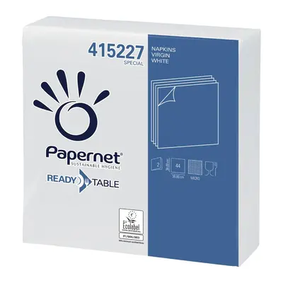 Serviete papirnate 38x38cm 2-sl. 44/1 415227 bele Serviete papirnate 38x38cm 2-sl. 44/1 415227 bele