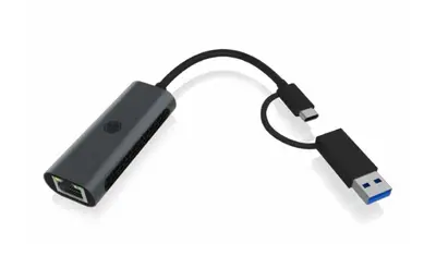 Adapter USB-A 3.0 / USB-C na Gigabit Ethernet - ICY BOX Adapter USB-A 3.0 / USB-C na Gigabit Ethernet - ICY BOX