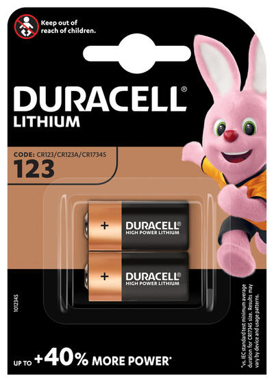 Baterija DURACELL Photo CR123 3V 2/1