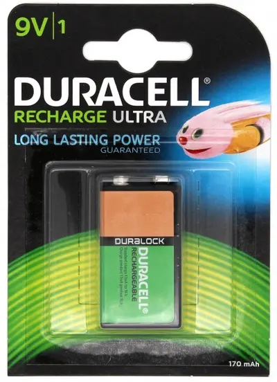 Baterija DURACELL polnilna 170mAh 9V BL1 - HR9V