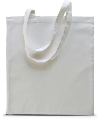 Vrečka bombažna 380x420x2mm dolg ročaj 130gr bela Vrečka bombažna 380x420x2mm dolg ročaj 130gr bela