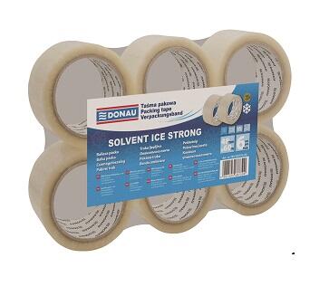 Lepilni trak pakirni 48mmx60m 6/1 solvent prozoren za temperature do -20'C Lepilni trak pakirni 48mmx60m 6/1 solvent prozoren za temperature do -20'C