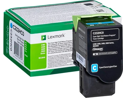 Toner LEXMARK C/MC2325/2425/2535/MC2640 C232HC0 Cyan original Toner LEXMARK C/MC2325/2425/2535/MC2640 C232HC0 Cyan original