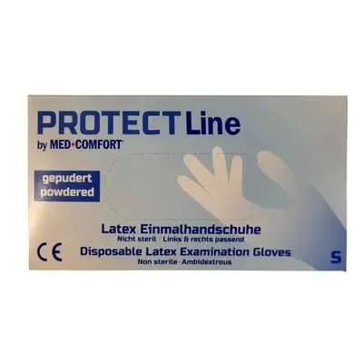 Napudrane rokavice iz lateksa za enkratno uporabo S 100/1 Protect Napudrane rokavice iz lateksa za enkratno uporabo S 100/1 Protect