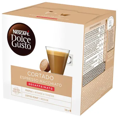 NESCAFE Dolce Gusto Cortado brez kofeina kava 99,2g (16 kapsul) NESCAFE Dolce Gusto Cortado brez kofeina kava 99,2g (16 kapsul)