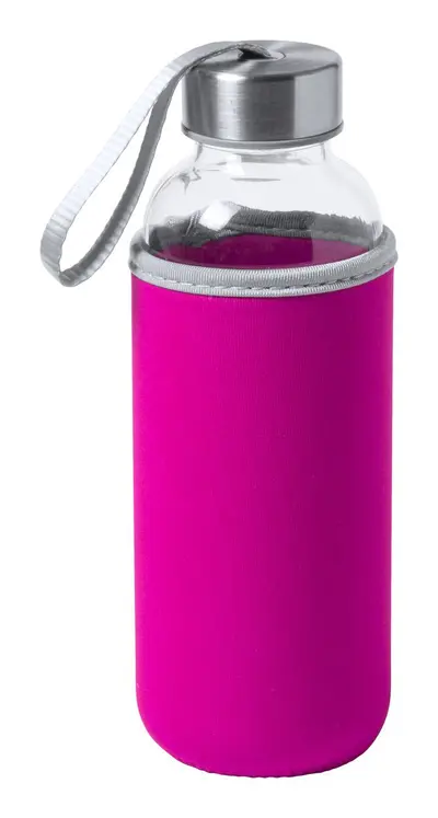 Steklenica za vodo 420ml Dokath s srajčko iz pink neoprena Steklenica za vodo 420ml Dokath s srajčko iz pink neoprena