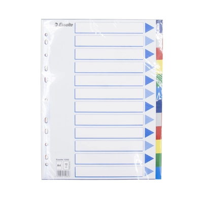 Pregrada PVC A4 barvna 12 listov Esselte 15262 Pregrada PVC A4 barvna 12 listov Esselte 15262
