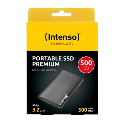 SSD eksterni 500GB USB3.2 G2 Type-A INTENSO Premium - črn SSD eksterni 500GB USB3.2 G2 Type-A INTENSO Premium - črn