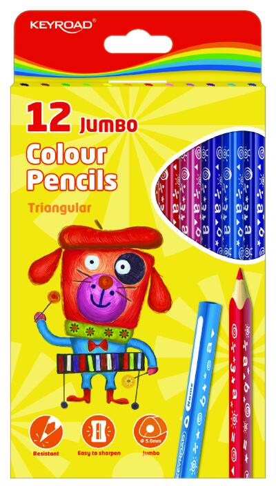 Barvice lesene12/1 triangle JUMBO Gimbo