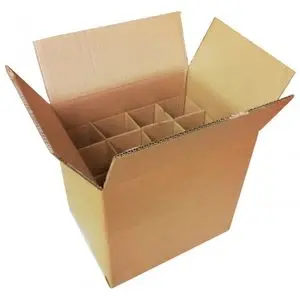 Škatla kartonska transportna 420x310x330mm za 12 steklenic s satovjem peteroslojna Škatla kartonska transportna 420x310x330mm za 12 steklenic s satovjem peteroslojna