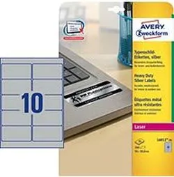 Etiketa laser/copy poliester 96,0x50,8 Zweckform L6012 vodoodporna 20/1 srebrna Etiketa laser/copy poliester 96,0x50,8 Zweckform L6012 vodoodporna 20/1 srebrna