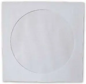 Etui za 1 CD papirnati bel s preklopom in oknom 100/1 125x125mm