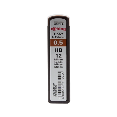 Minice za tehnični svinčnik 0,5 Rotring 505508 HB 12/1 Minice za tehnični svinčnik 0,5 Rotring 505508 HB 12/1